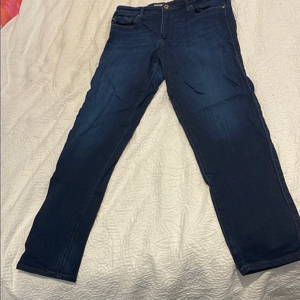 AG Adriano Goldschmied Dark Blue Straight Jeans